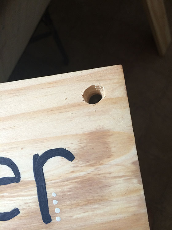 Drilled hole